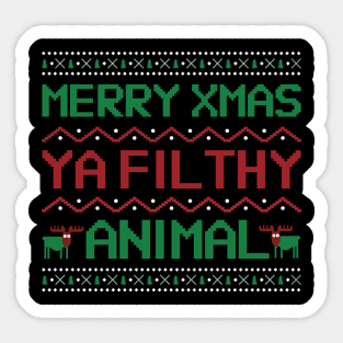 Merry xmas filthy animal, christmas 2020 gift,christmas shirt, holiday shirt, xmas gift,christmas present,Merry xmas shirt, Merry xmas, christmas 2020 shirt,christmas tee,merry christmas tee, xmas tee, merry xmas gift Sticker